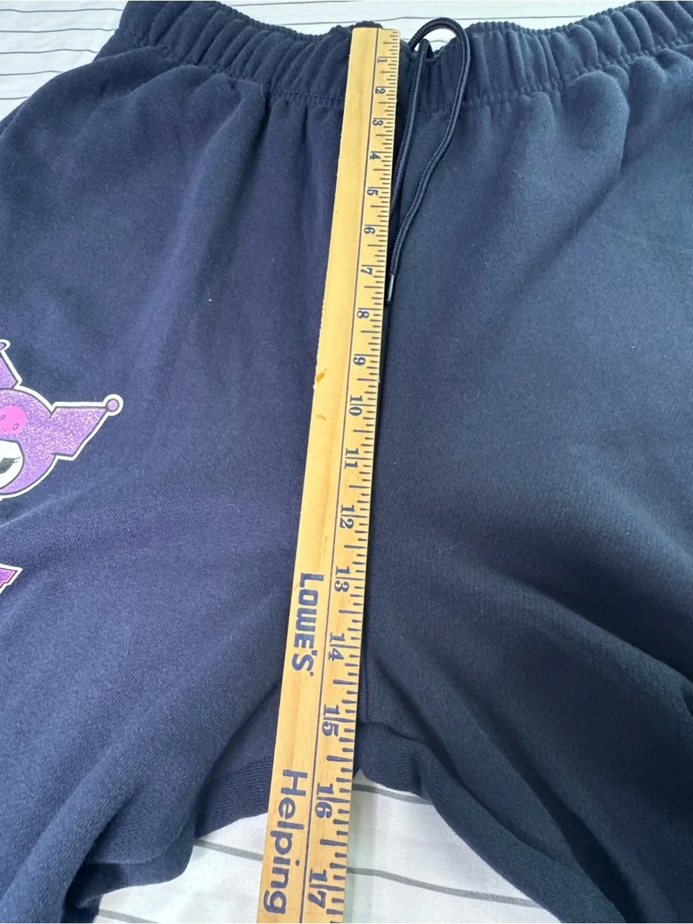 Women’s Black Kuromi Graphic Pants - Cute Character(.new no tag )